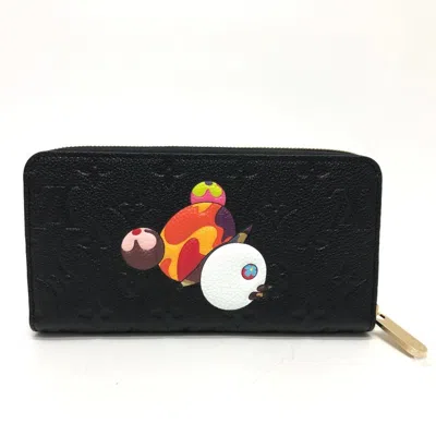 Pre-owned Louis Vuitton Black Noir Monogram Empreinte Long Wallet (bi-fold) ()