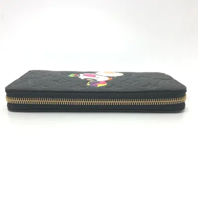 Pre-owned Louis Vuitton Black Noir Monogram Empreinte Long Wallet (bi-fold) ()