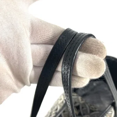 Pre-owned Louis Vuitton Black White Jacquard Leather Shoulder Bag Tote Bag ()