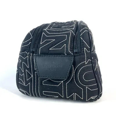 Pre-owned Louis Vuitton Black White Nylon Clutch Bag Pouch ()