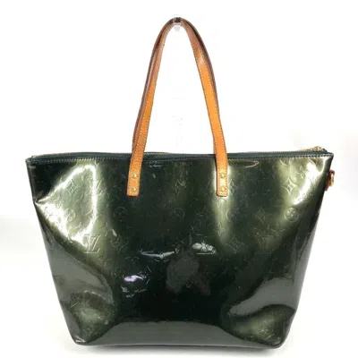 Pre-owned Louis Vuitton Blue Nuit Green Monogram Vernis Canvas Shoulder Bag Tote Bag ()