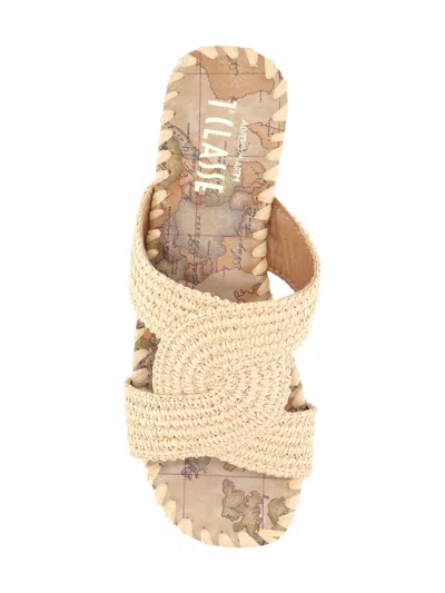 Alviero Martini Beige Geo Printed Sandal In Multi