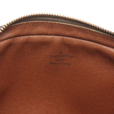 Pre-owned Louis Vuitton Brown Coated Canvas Leather Clutch Bag ()
