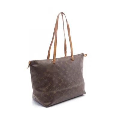 Pre-owned Louis Vuitton Brown Coated Canvas Leather Shoulder Bag ()