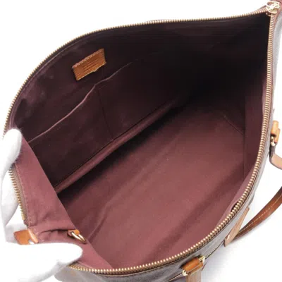 Pre-owned Louis Vuitton Brown Coated Canvas Leather Shoulder Bag ()