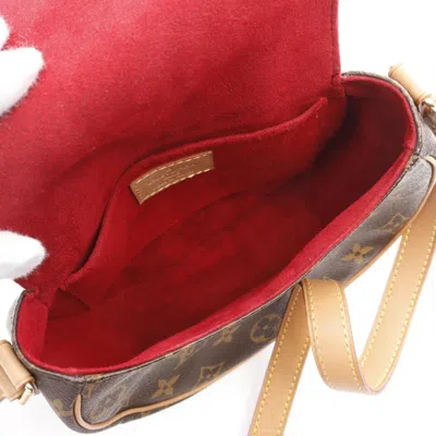 Pre-owned Louis Vuitton Brown Coated Canvas Leather Shoulder Bag ()