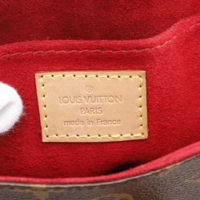 Pre-owned Louis Vuitton Brown Coated Canvas Leather Shoulder Bag ()
