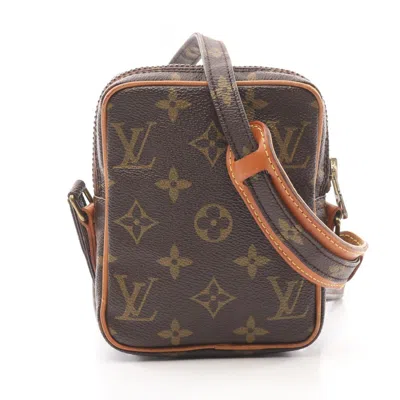 Pre-owned Louis Vuitton Brown Coated Canvas Leather Shoulder Bag ()
