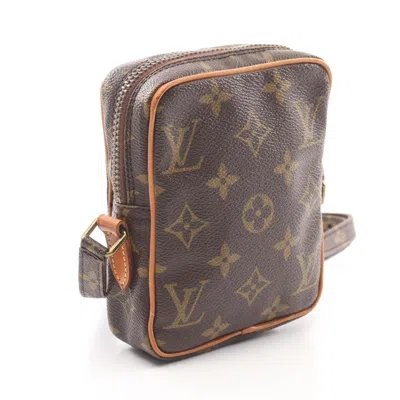 Pre-owned Louis Vuitton Brown Coated Canvas Leather Shoulder Bag ()