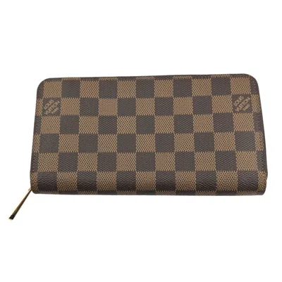 Pre-owned Louis Vuitton Brown Damier Canvas Ebene Damier Canvas Long Wallet (bi-fold) ()