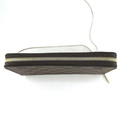 Pre-owned Louis Vuitton Brown Damier Canvas Ebene Damier Canvas Long Wallet (bi-fold) ()