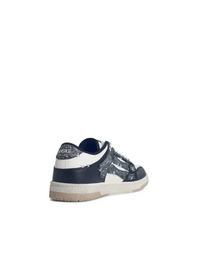 Amiri Skel Top Black Low Top Sneakers With Logo Patch On The Tongue And Logo Lettering On The Heel In Leat