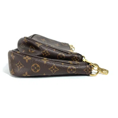 Pre-owned Louis Vuitton Brown Khaki Monogram Pochette Shoulder Bag ()