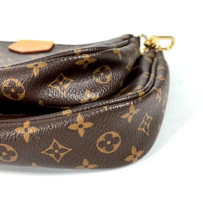 Pre-owned Louis Vuitton Brown Khaki Monogram Pochette Shoulder Bag ()