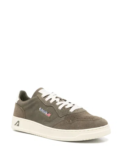 Autry Low-top Suede Sneakers With Rubber Sole And Lace-up Closure