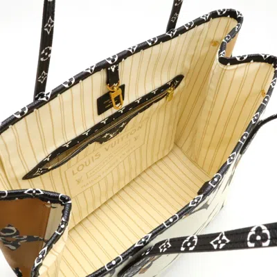 Pre-owned Louis Vuitton Camel Lv Off White Monogram Monogram Reverse Tote Bag ()