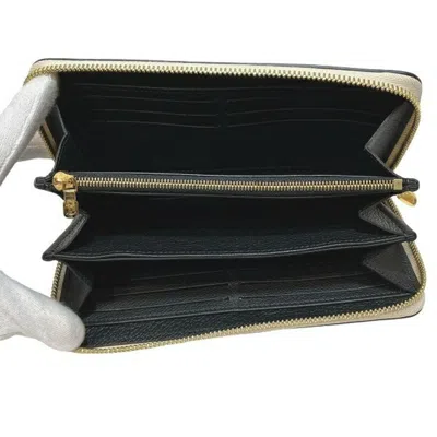Pre-owned Louis Vuitton Cream Long Wallet (bi-fold) ()