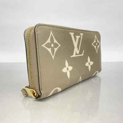 Pre-owned Louis Vuitton Cream Tourterelle Long Wallet (bi-fold) ()