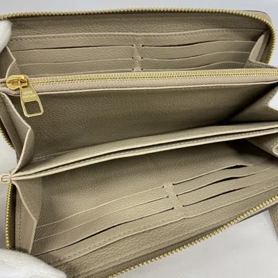 Pre-owned Louis Vuitton Cream Tourterelle Long Wallet (bi-fold) ()