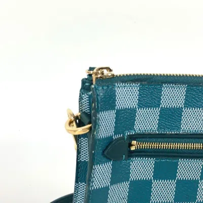 Pre-owned Louis Vuitton Cyan Green Pvc Leather Clutch Bag Shoulder Bag ()
