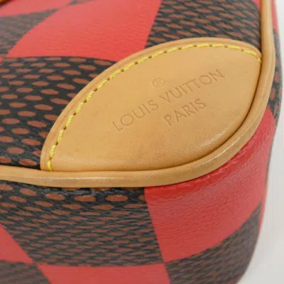 Pre-owned Louis Vuitton Damier Canvas Ebene Rouge Coated Canvas Shoulder Bag ()