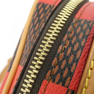Pre-owned Louis Vuitton Damier Canvas Ebene Rouge Coated Canvas Shoulder Bag ()