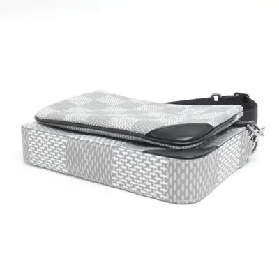 Pre-owned Louis Vuitton Damier Graphite Silver Coated Canvas Shoulder Bag ()