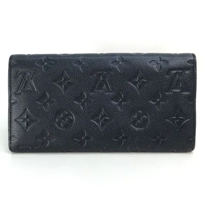 Pre-owned Louis Vuitton Infini Navy Monogram Empreinte Long Wallet (bi-fold) ()