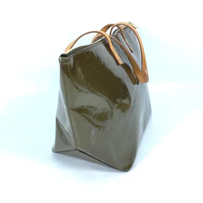 Pre-owned Louis Vuitton Khaki Vert Bronze Monogram Vernis Shoulder Bag Tote Bag ()