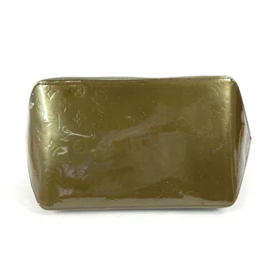 Pre-owned Louis Vuitton Khaki Vert Bronze Monogram Vernis Shoulder Bag Tote Bag ()