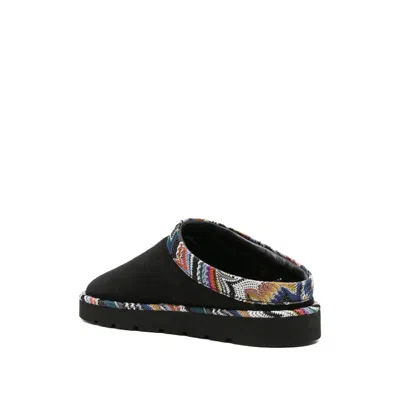 Missoni Patterned-trim Slippers In Multi