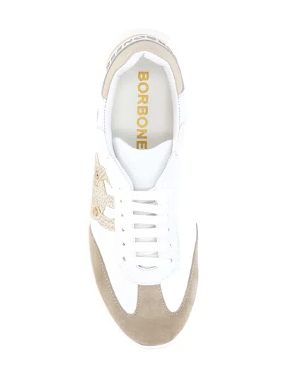Borbonese White Cotton Sneaker