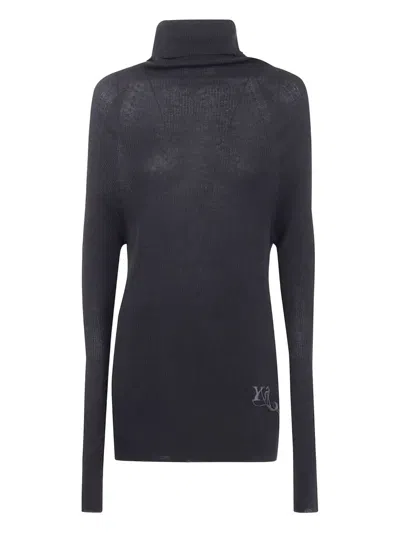 Y's Embroidered-logo Turtleneck Sweater