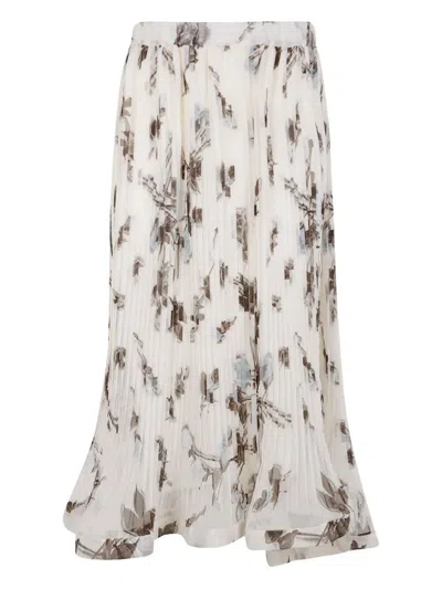 P.a.r.o.s.h P. A.r. O.s. H. Chifon Poly Fantasy Skirt In Multi