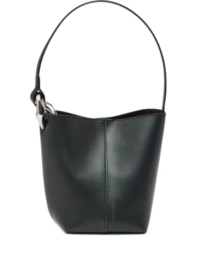 Jw Anderson J. W.anderson The Jwa Corner Small Bucket Bag In Black