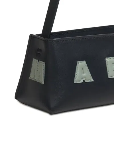 Marni Rectangular Shoulder Bag With Gold-tone Hardware In Black