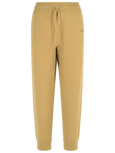 Burberry 'flax' Cashmere Blend Jogging Pants In Brown