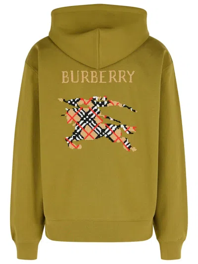 Burberry Rory Ck Green Cotton Sweatshirt In Green