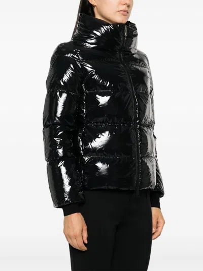 Herno Glossy Finish Puffer Jacket In Black