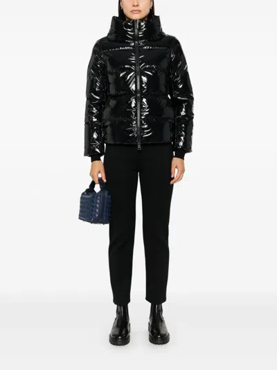 Herno Glossy Finish Puffer Jacket In Black