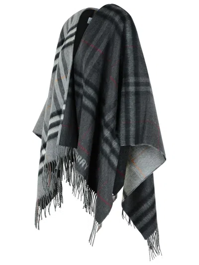 Burberry Grey Cashmere Blend Cape