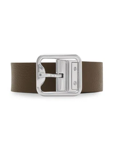 Burberry Sand Military Reversible Belt In Brown