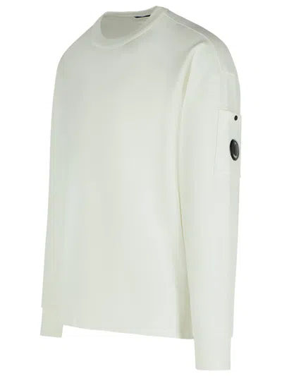 C.p. Company Lens-detail Crew-neck Sweatshirt In Green