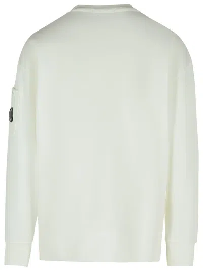 C.p. Company Lens-detail Crew-neck Sweatshirt In Green