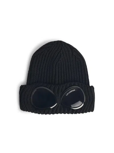 C.p. Company 'lens' Black Wool Beanie