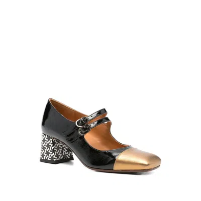 Chie Mihara 55mm Geometric-block Heel Pumps In Black