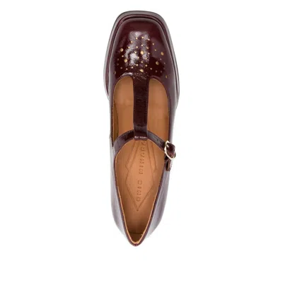 Chie Mihara 70mm T-bar Block-heel Pumps In Burgundy