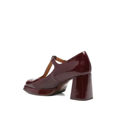 Chie Mihara 70mm T-bar Block-heel Pumps In Burgundy