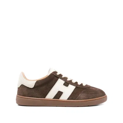 Hogan Low-top Suede Sneakers With Contrasting Stripe