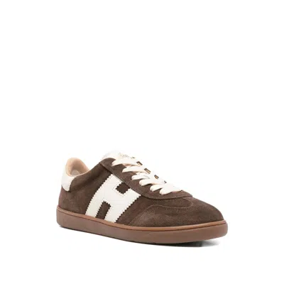 Hogan Low-top Suede Sneakers With Contrasting Stripe